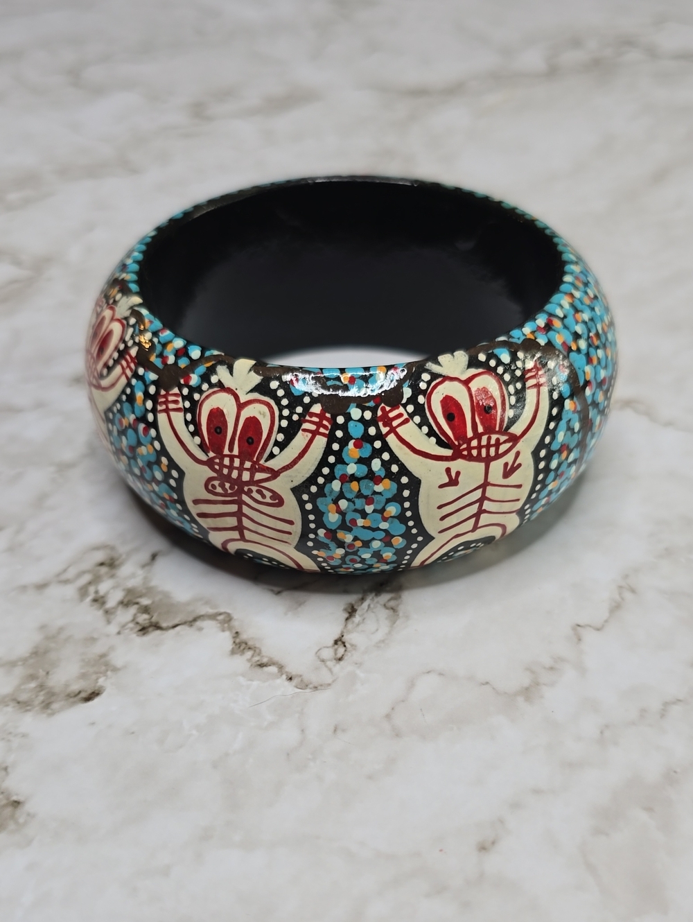 NEW Western Australia Aboriginal Handpainted Bangle Bracelet / Cuff